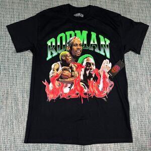 Rodman Basketball Black T Shirt Mens Sz‎ M New